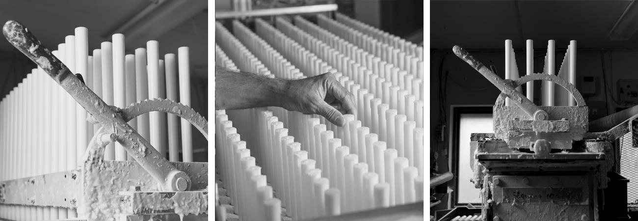 Produktion hos Skånska Stearinljusfabriken